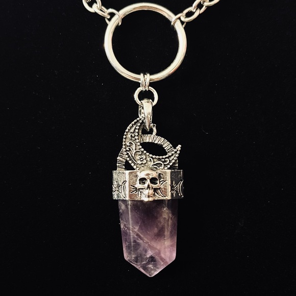 Hand Crafted Amethyst Pendant Necklace - Picture 2 of 3
